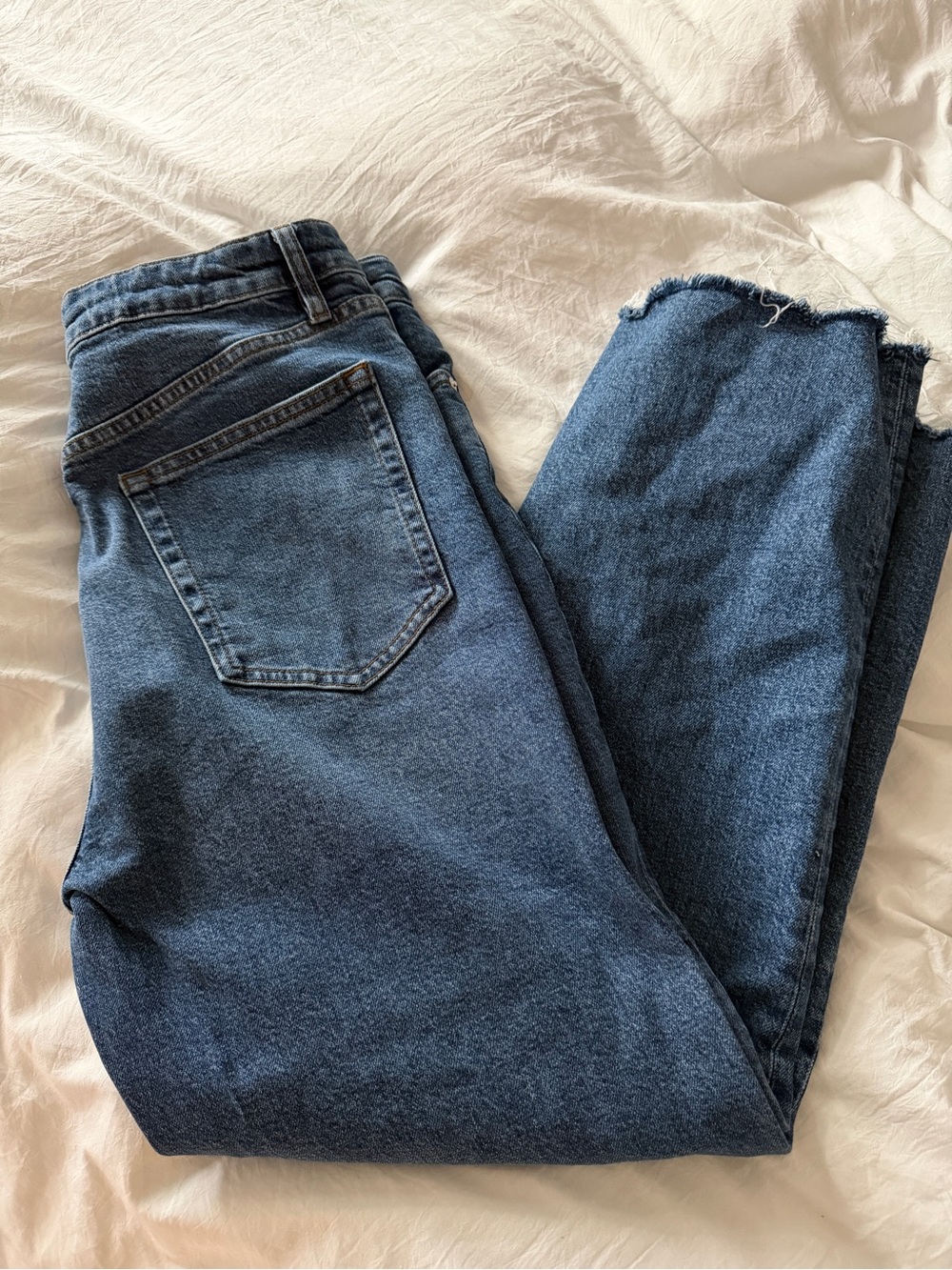 NWOT Frame Denim The Ruler Crop Jeans Women’s 31 Frayed Hem - Picture 4 of 6